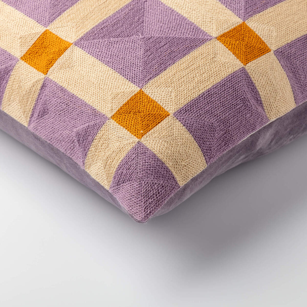 Dutch Decor Kissenhülle 'Blocks' 45 x 45 cm Rhapsody - Lila